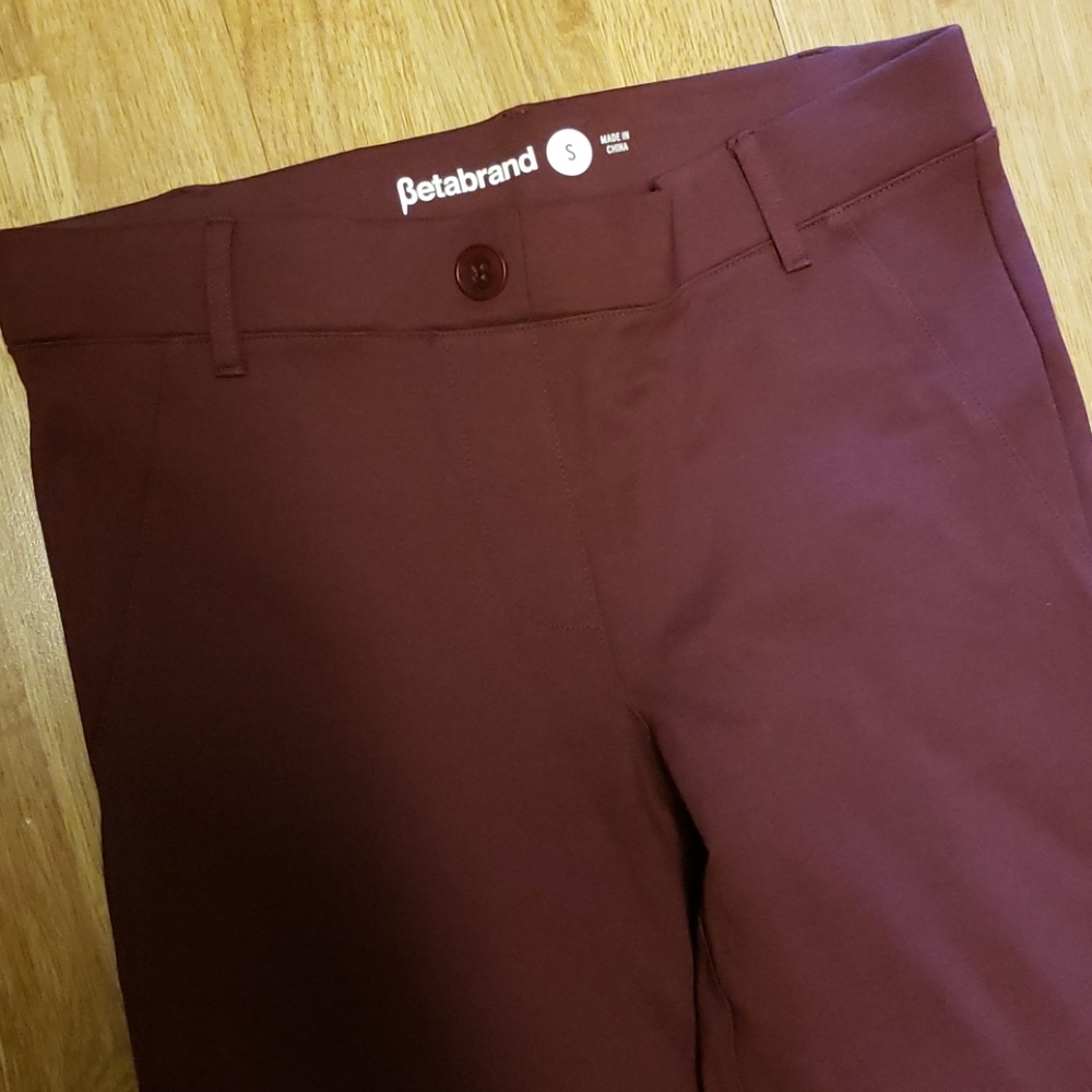 Betabrand magenta straight leg pants Sz small - Picture 2 of 2
